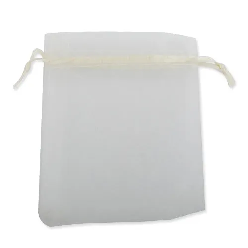 130*180 MM Ivory Organza Jewelry Gift Pouch Bags ,Sold 100 PCS Per Lot,Great For Wedding Favors, Sachets, Beads, Jewelry and so on