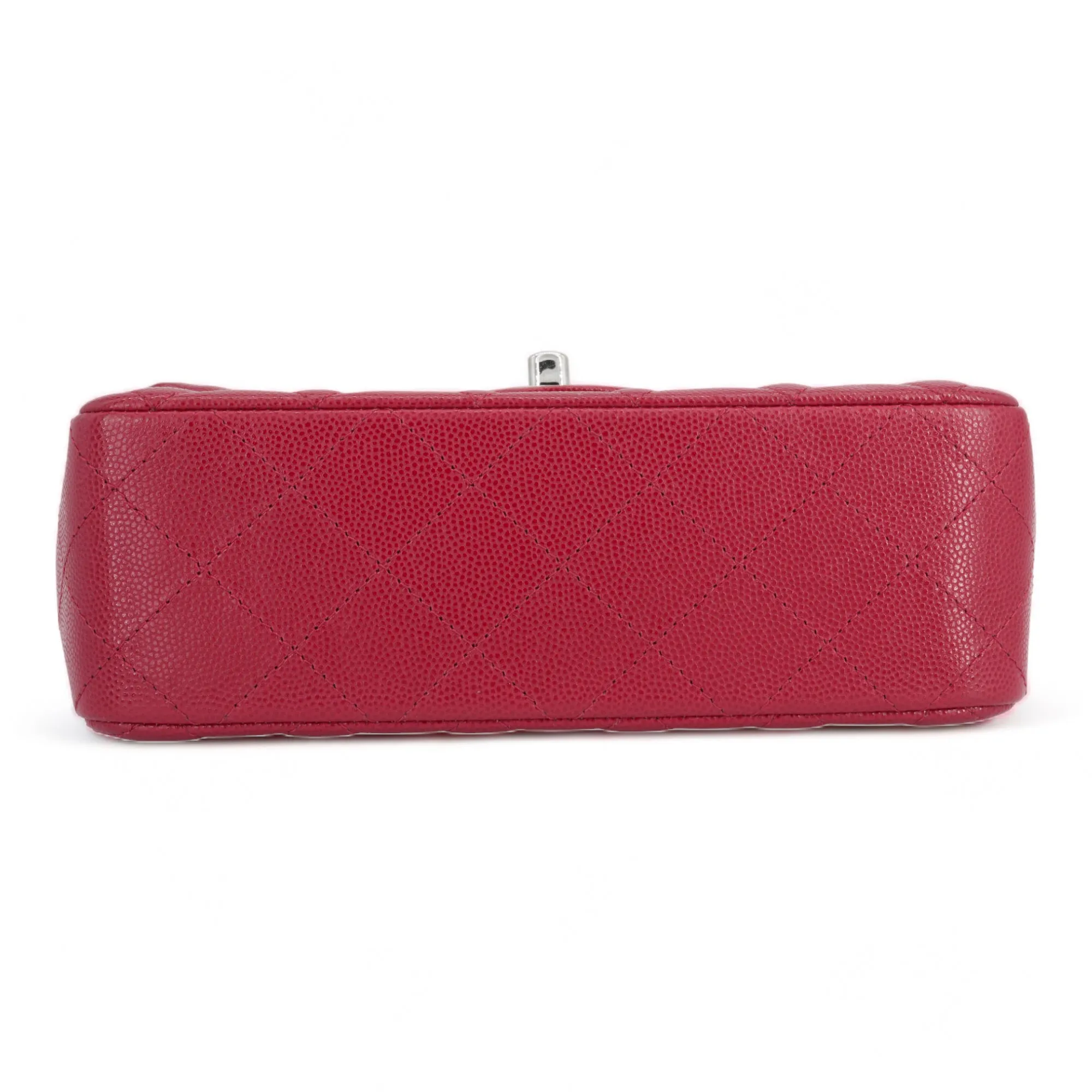 18B Dark Pink Caviar Mini Rectangular Flap Bag