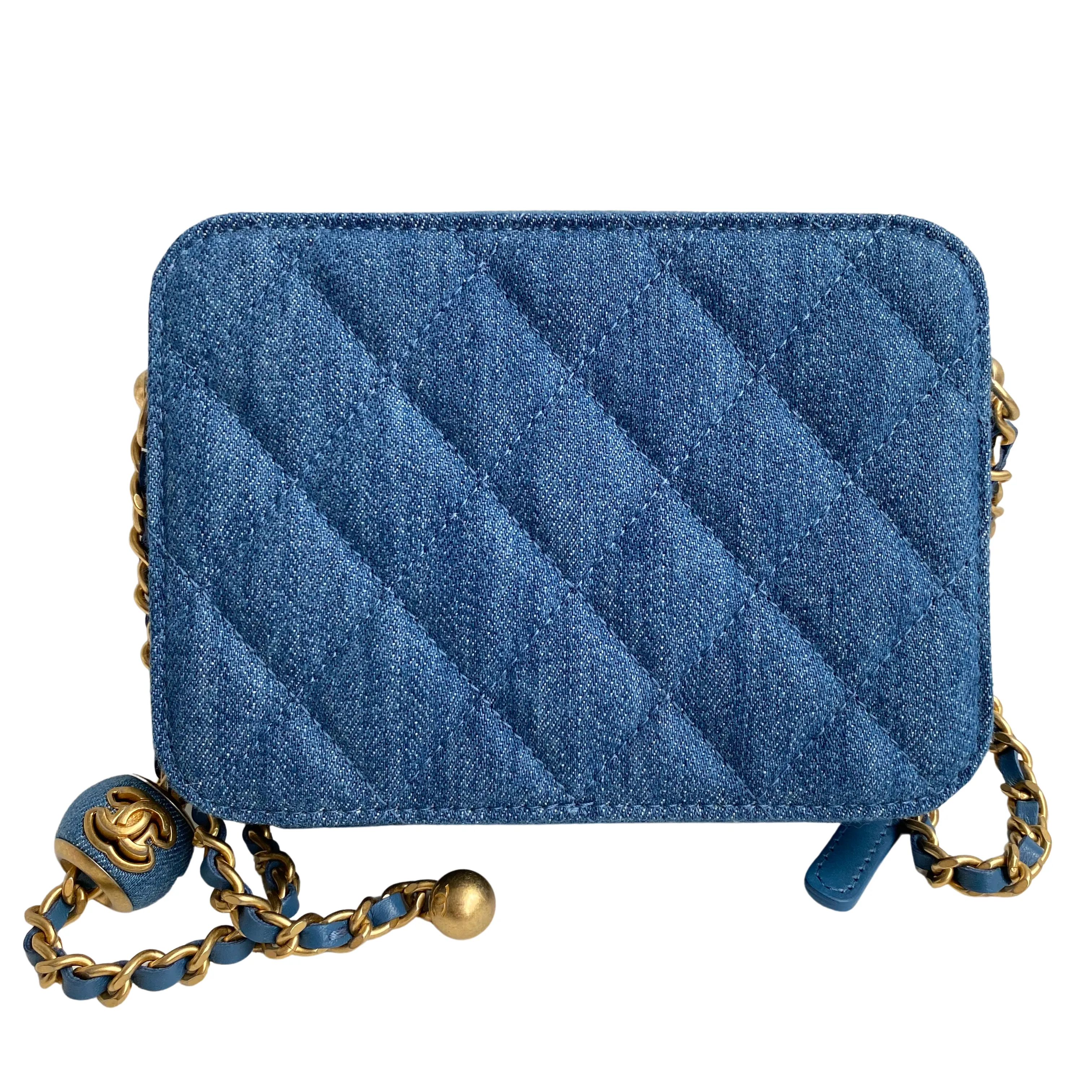 22C Denim Pearl Crush Mini Camera Bag