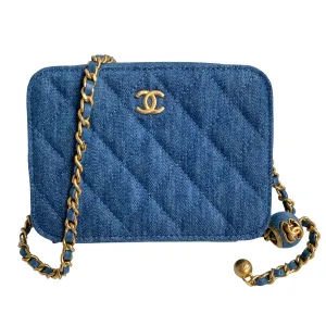 22C Denim Pearl Crush Mini Camera Bag