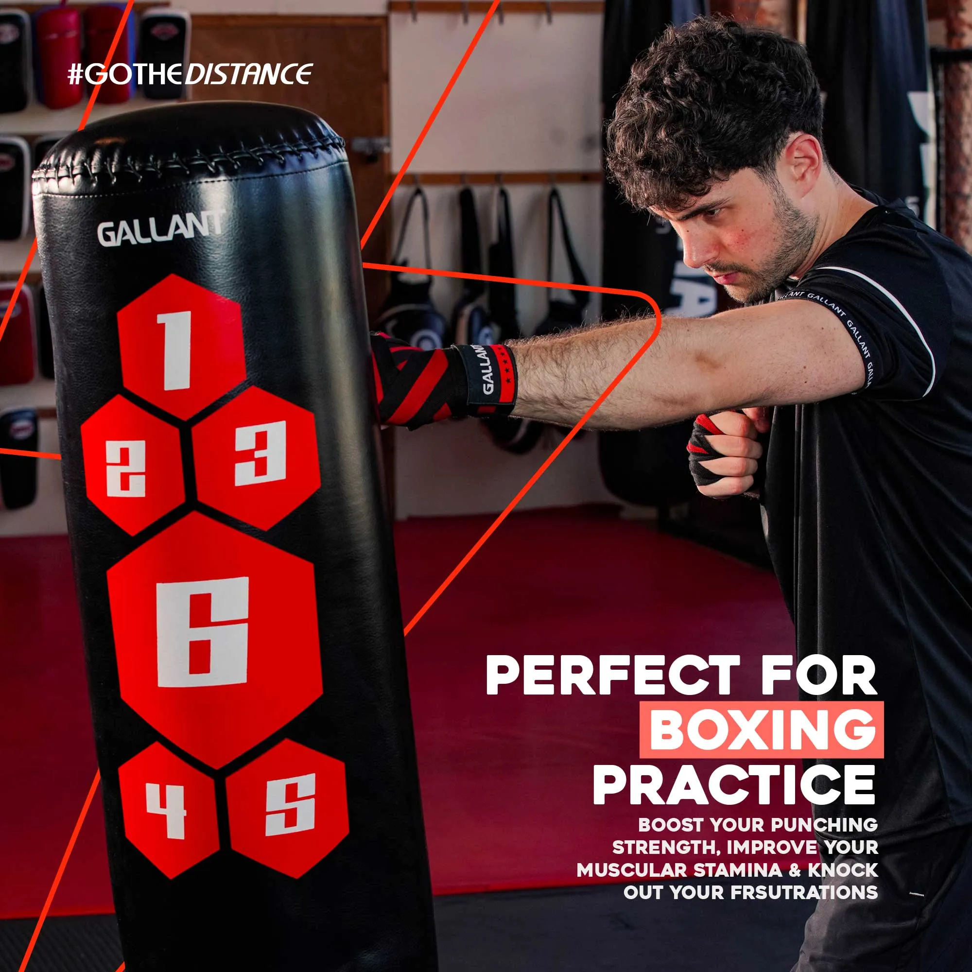 5.5ft Heritage Black Free-Standing Punchbag