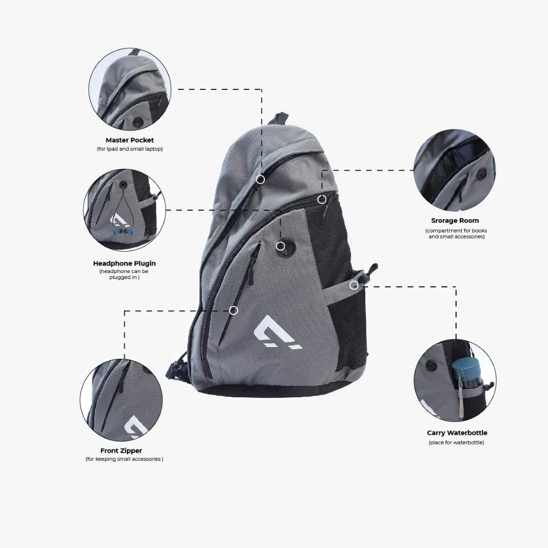 Anti-Theft Crossbody Bag - Grey