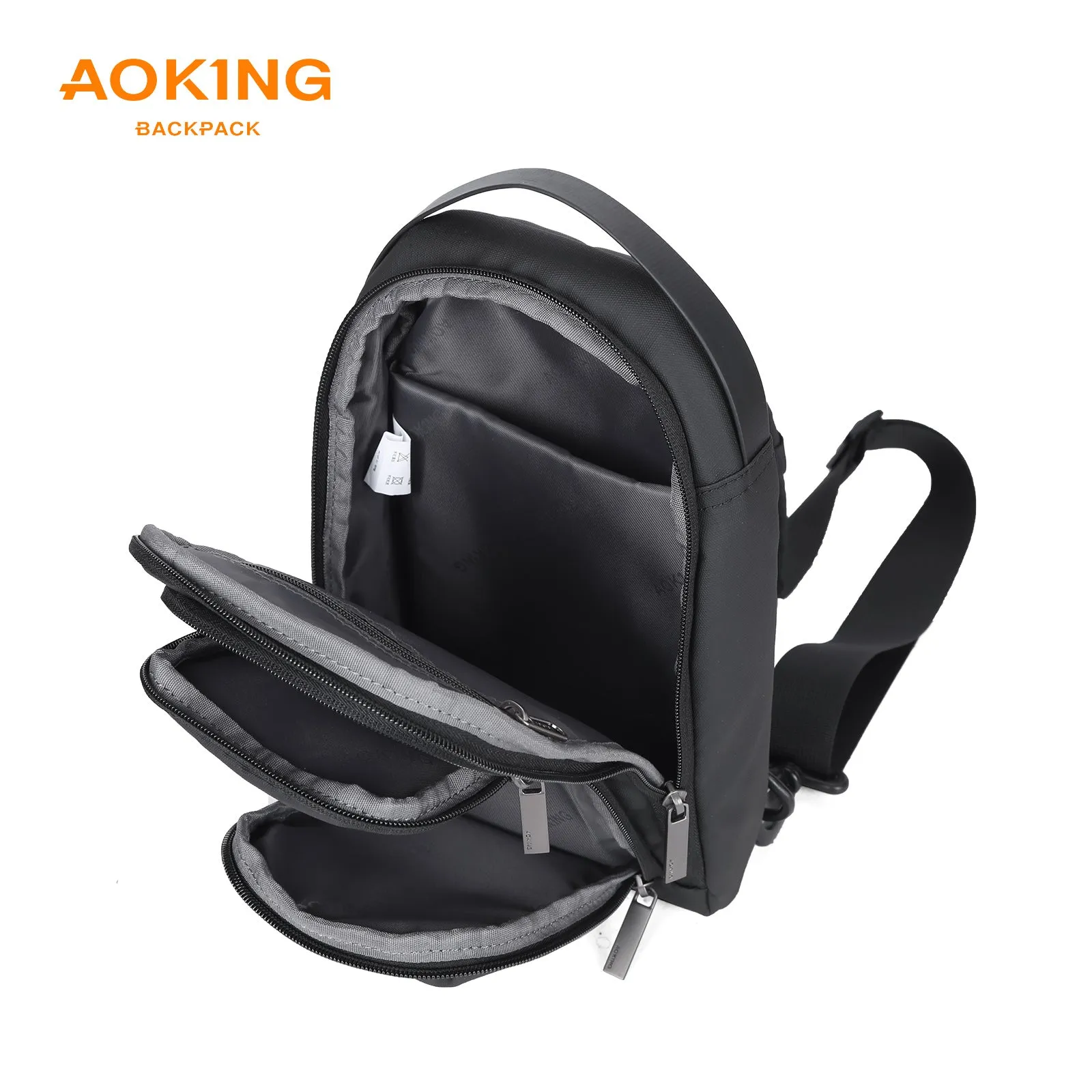 Aoking Black Fashion Men Waterproof Sling Bag SY3085-5