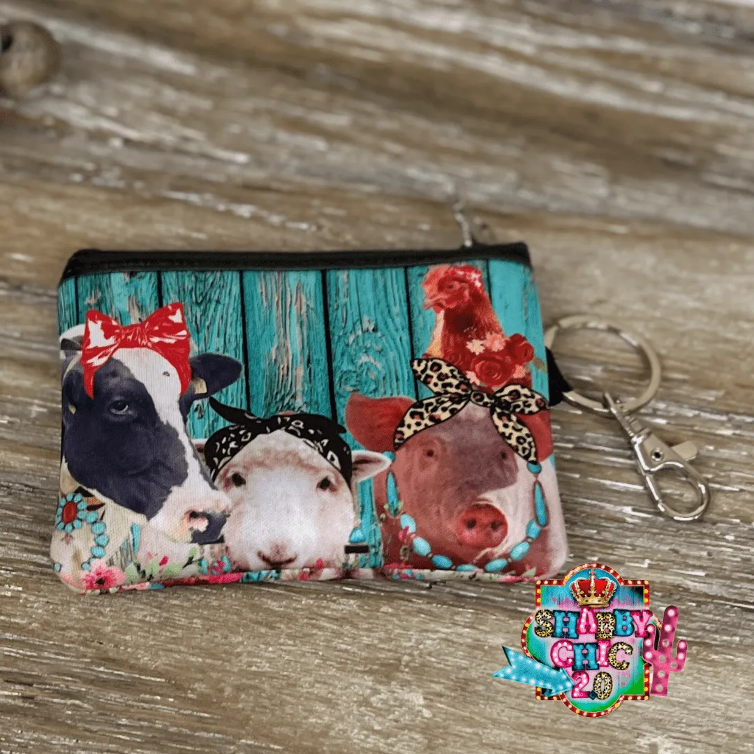 Assorted Coin Pouch Key Ring