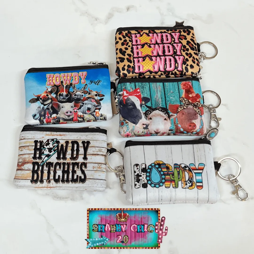 Assorted Coin Pouch Key Ring