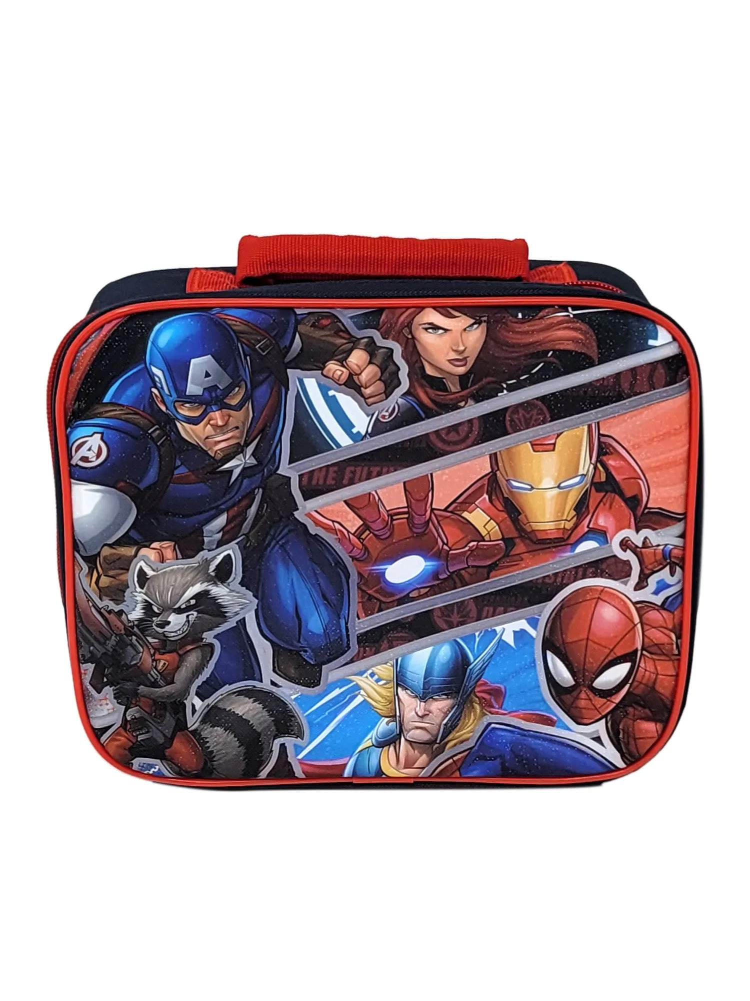 Avengers Insulated Lunch Bag Thor Spider-Man w/ Boys Marvel Sling Bag Set