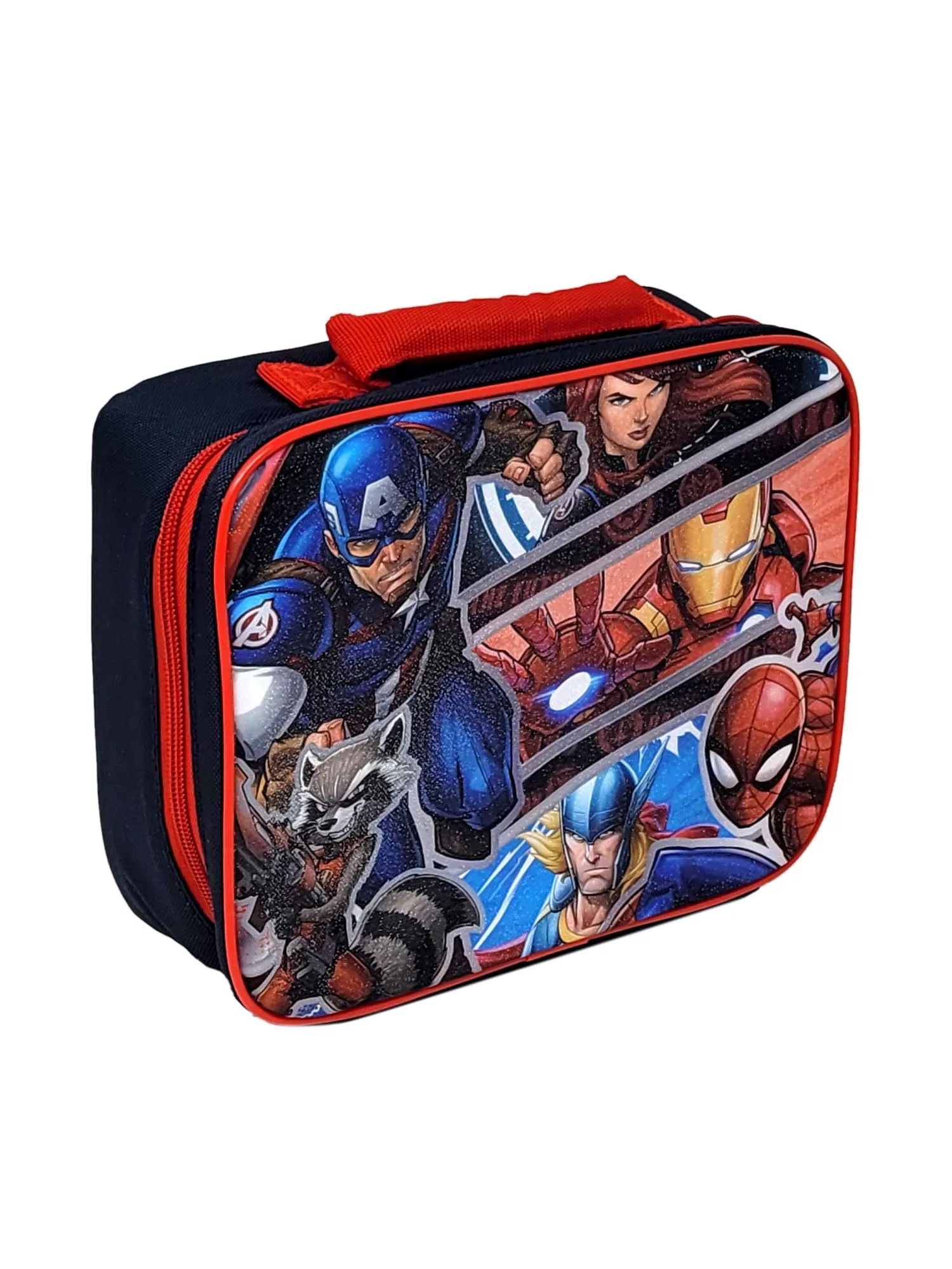 Avengers Insulated Lunch Bag Thor Spider-Man w/ Boys Marvel Sling Bag Set