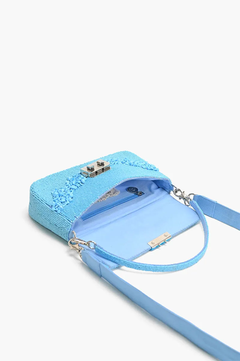 Azure Blue Skyline Shoulder Bag