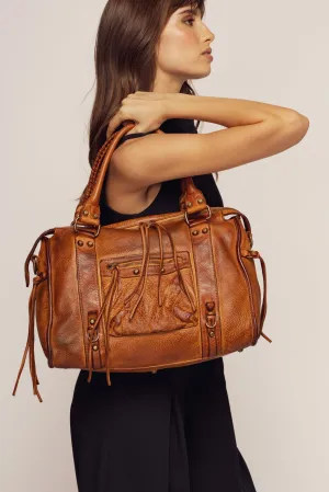 BAYSIDE84 Classic Fringe Hobo - Cognac