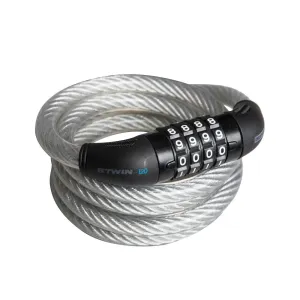 Bike Accessories Coil Cable Combination Lock 120 - Grey