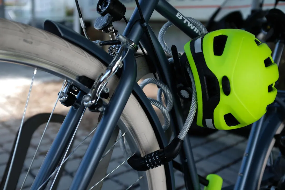 Bike Accessories Coil Cable Combination Lock 120 - Grey