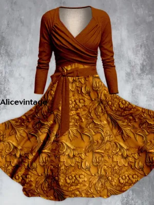 Bohemian Floral Print Elegant Vintage Chic Sleeveless Tank Top Midi Dress