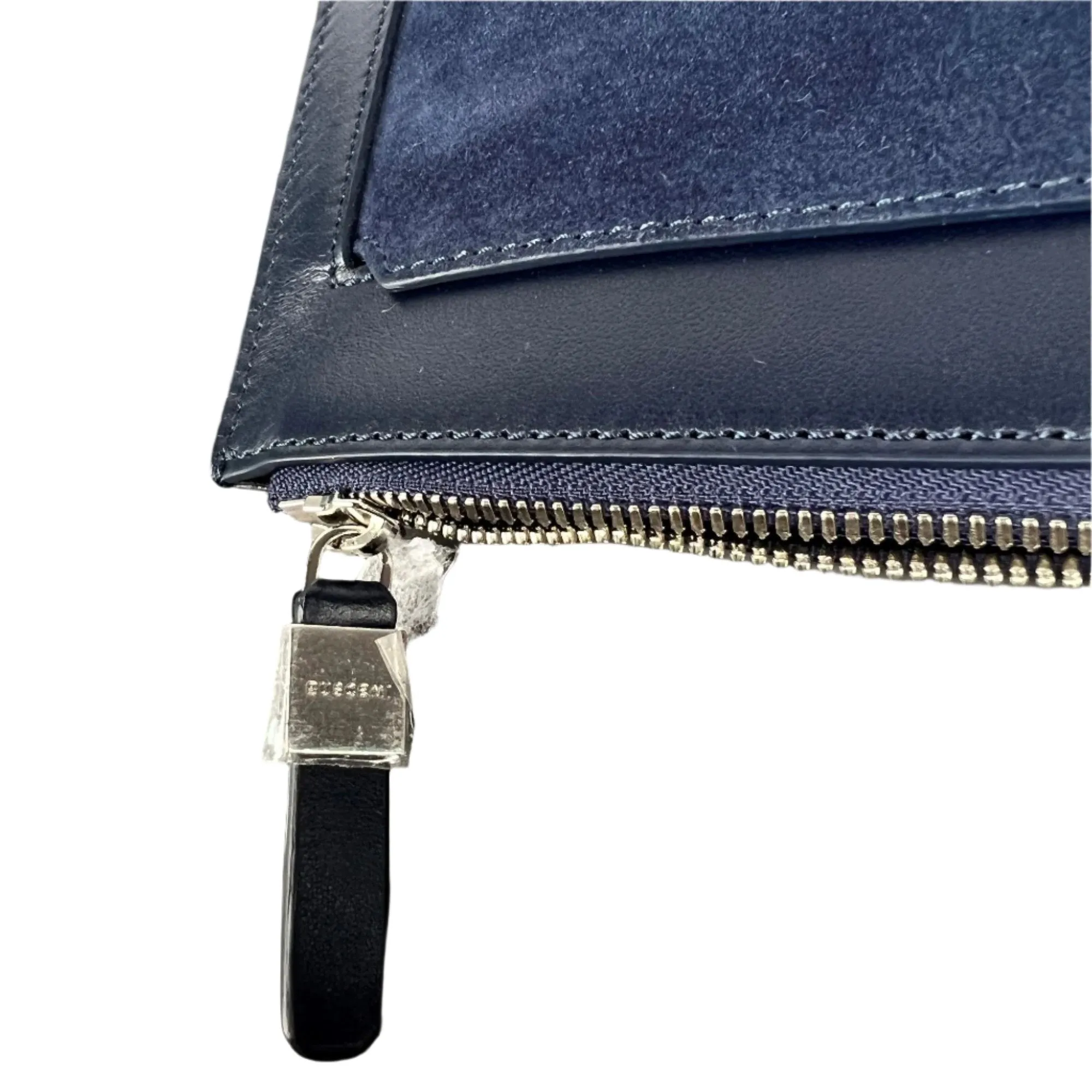 Buscemi Men's Front Pocket Pouch Navy Leather Bag