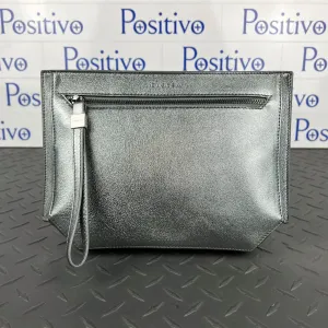 Buscemi Women's Pouch Woman Silver Leather Bag