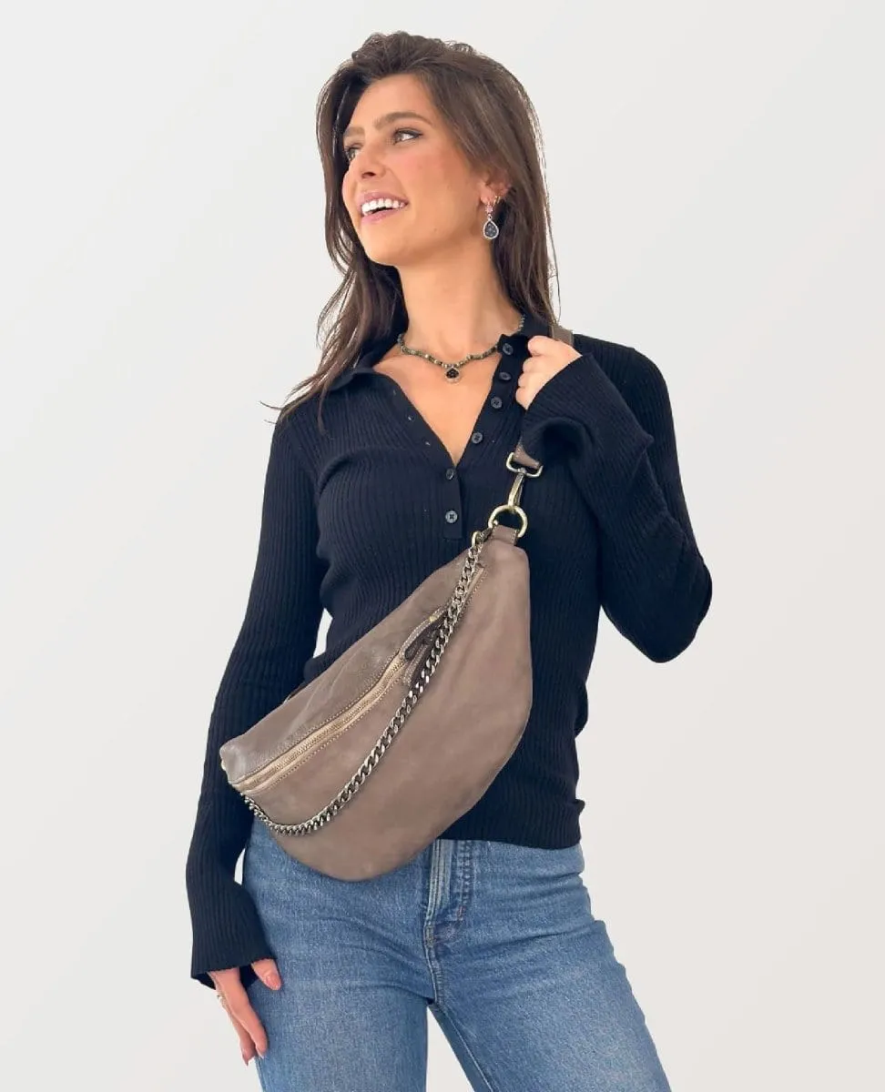 Capri Leather Sling Chain Mushroom