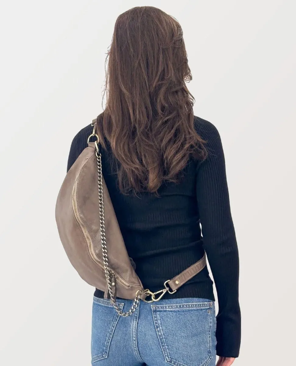 Capri Leather Sling Chain Mushroom