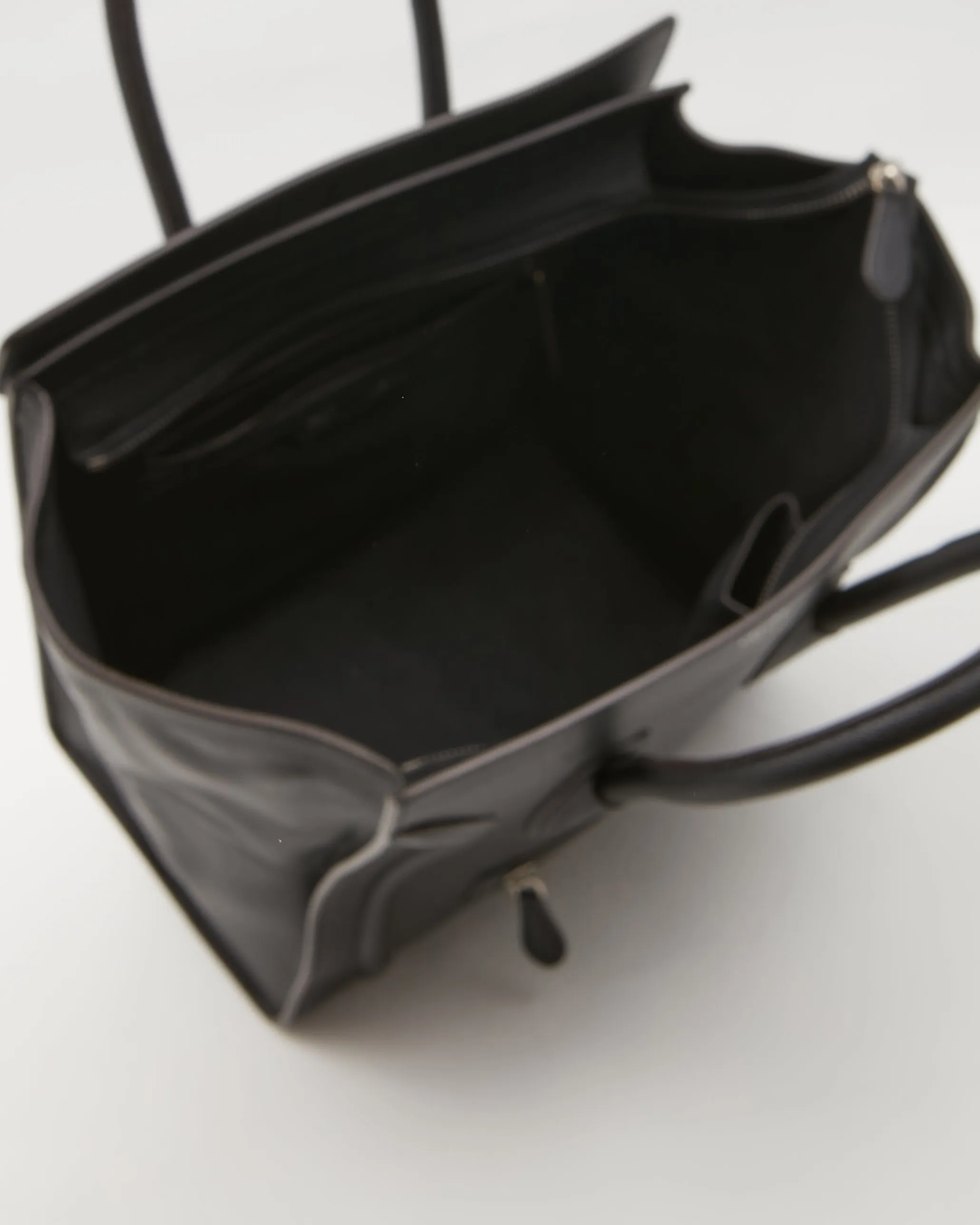 Celine Black Leather  Mini Luggage Tote Bag