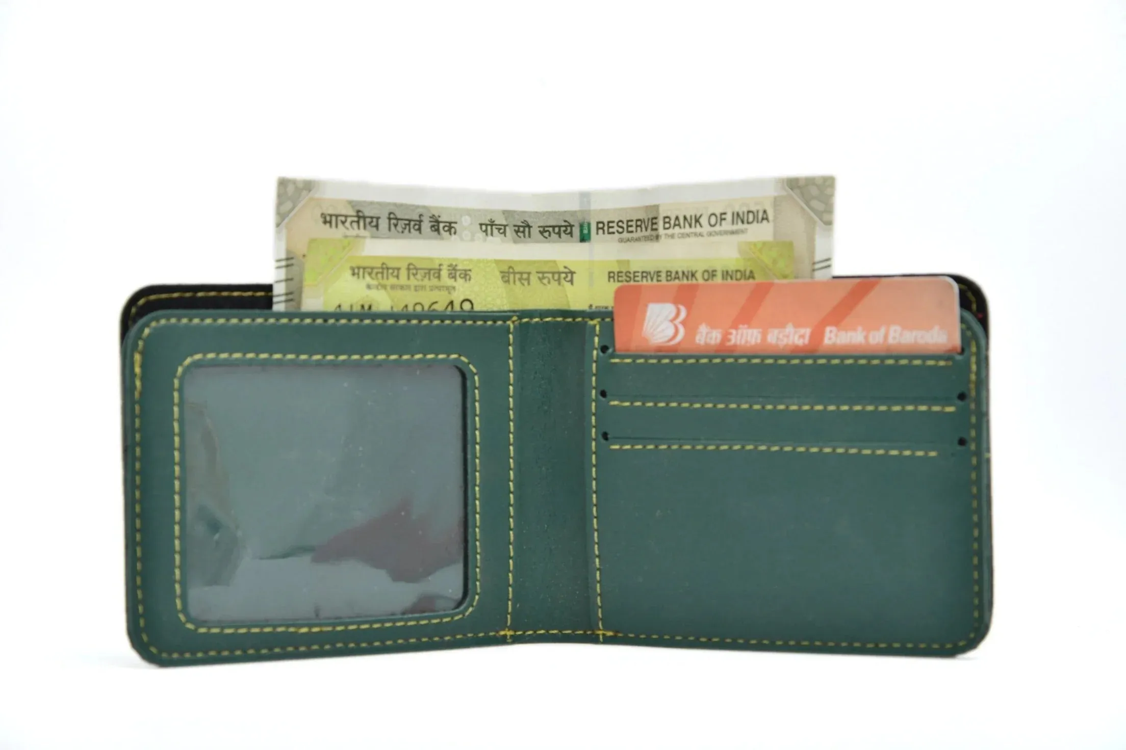 Chained Sling Bag & Men's Wallet & Personalised Couple Rainbow Classic WaterBottle - Olive Green