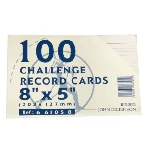 Challenge Record Cards - 100 pack