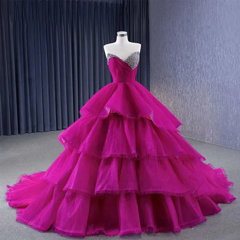 Charming Sweep Train Ball Gown Off-the-shoulder Strapless Quinceanera Dresses