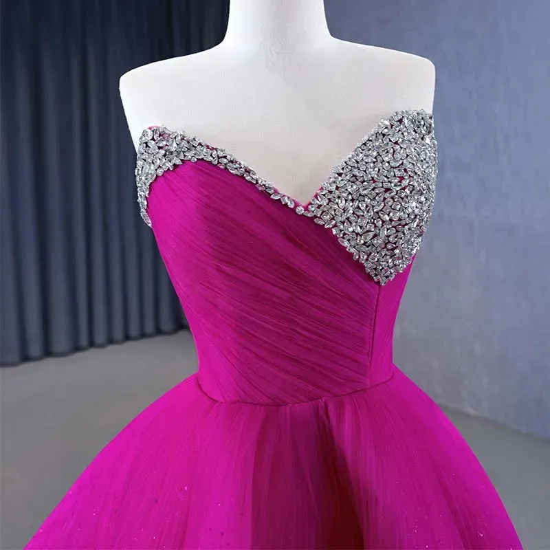 Charming Sweep Train Ball Gown Off-the-shoulder Strapless Quinceanera Dresses