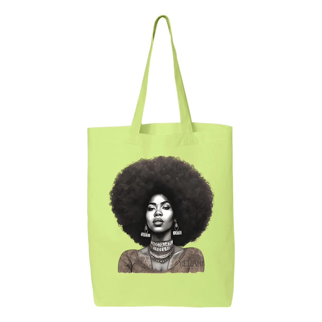 Chocolate Cutie and Peace Bag - Gusseted Tote