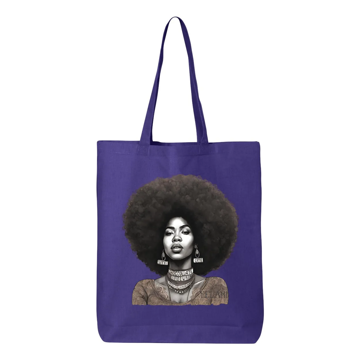 Chocolate Cutie and Peace Bag - Gusseted Tote