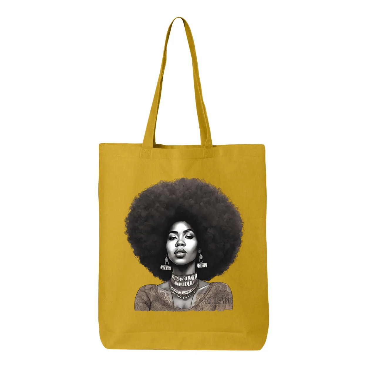 Chocolate Cutie and Peace Bag - Gusseted Tote