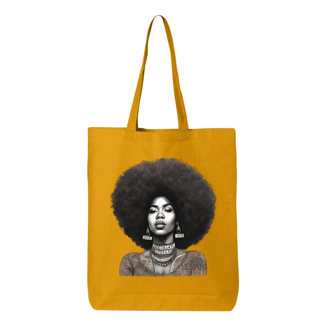 Chocolate Cutie and Peace Bag - Gusseted Tote