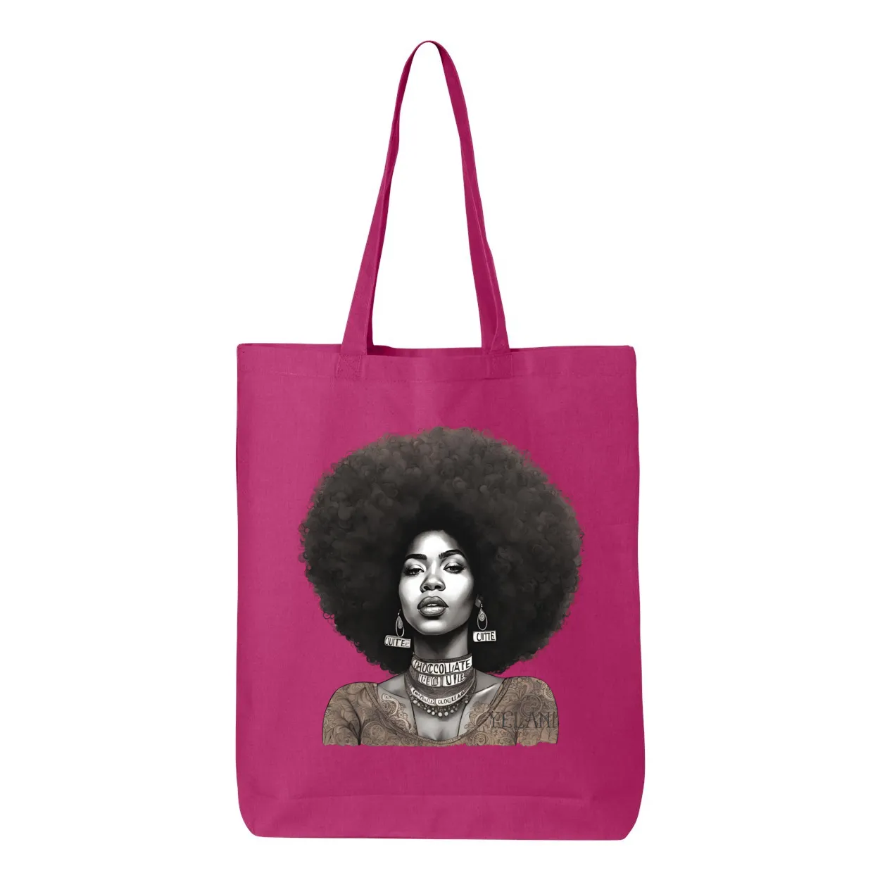 Chocolate Cutie and Peace Bag - Gusseted Tote