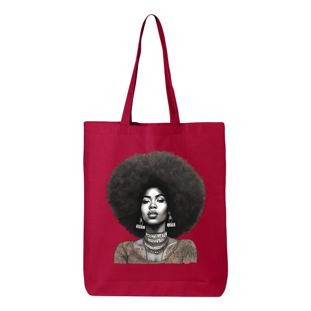 Chocolate Cutie and Peace Bag - Gusseted Tote