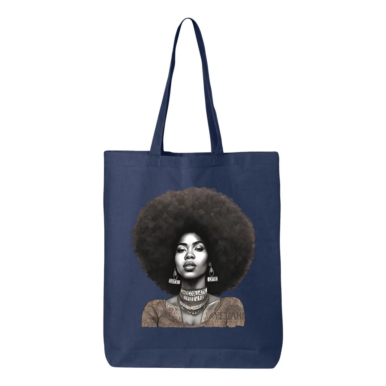 Chocolate Cutie and Peace Bag - Gusseted Tote