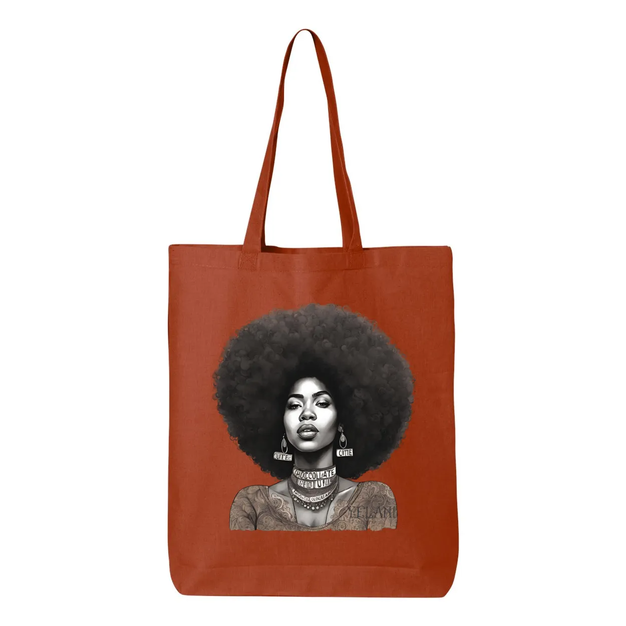 Chocolate Cutie and Peace Bag - Gusseted Tote