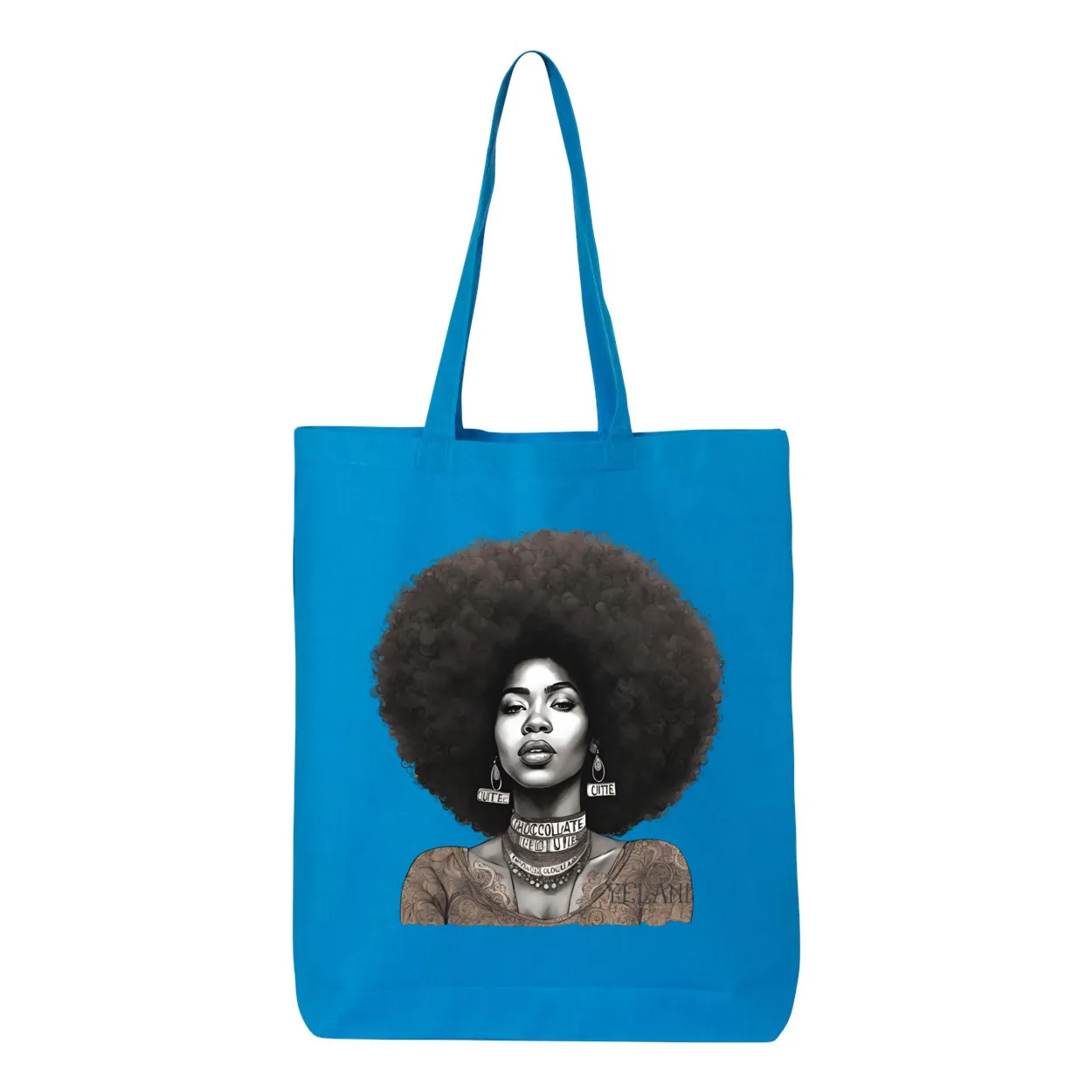 Chocolate Cutie and Peace Bag - Gusseted Tote