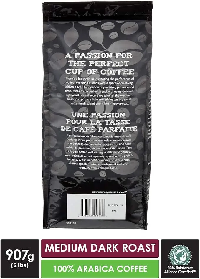 Club Coffee Craft Roasters | Colombian Light Dark - Whole Bean Bag - Case of 8 x 2 LB Bags