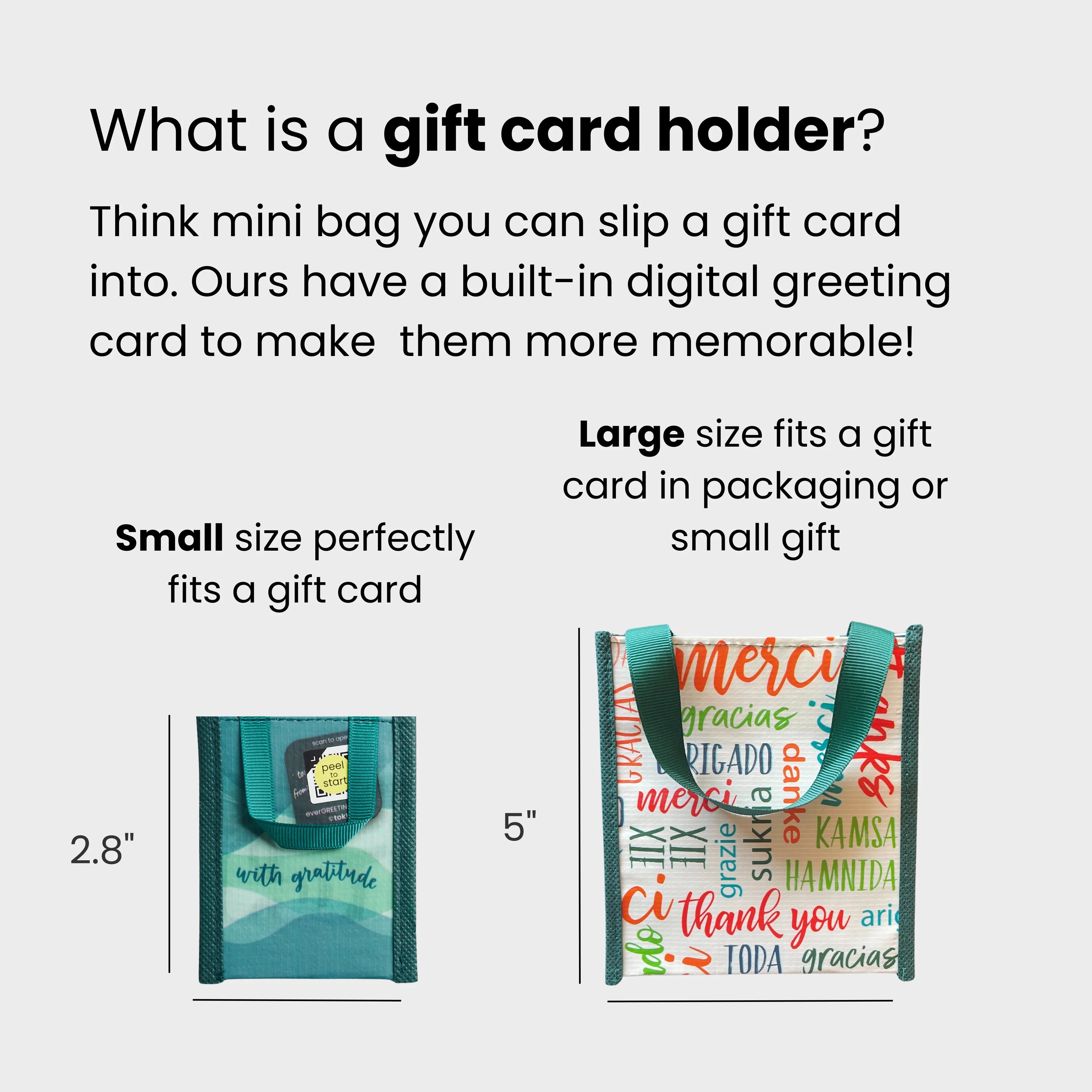 Frosty & Festive Bundle | 9-Pack Reusable Gift Bags with Handles and Built-In QR Greeting Cards