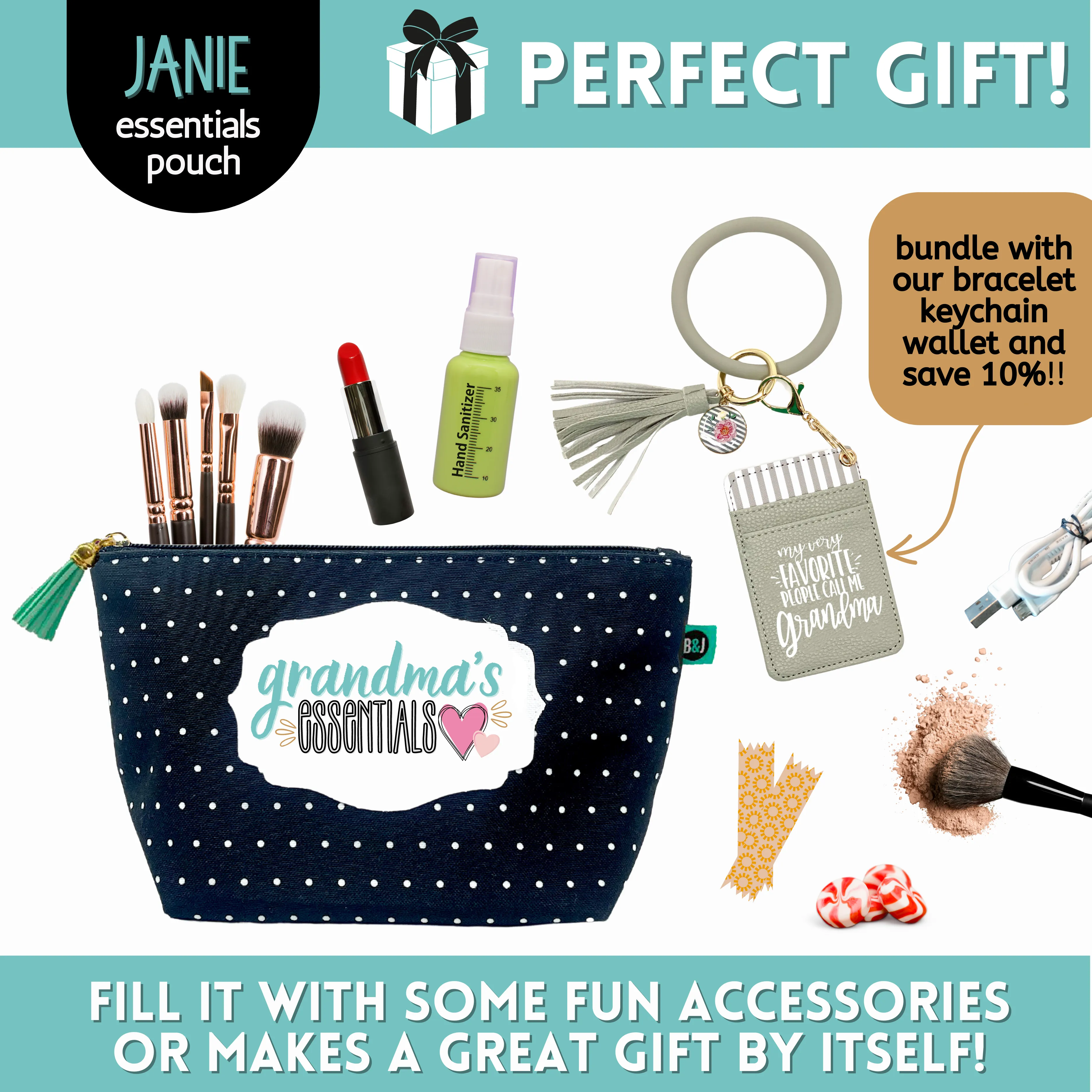 Grandma's Essentials Janie Zippered Pouch