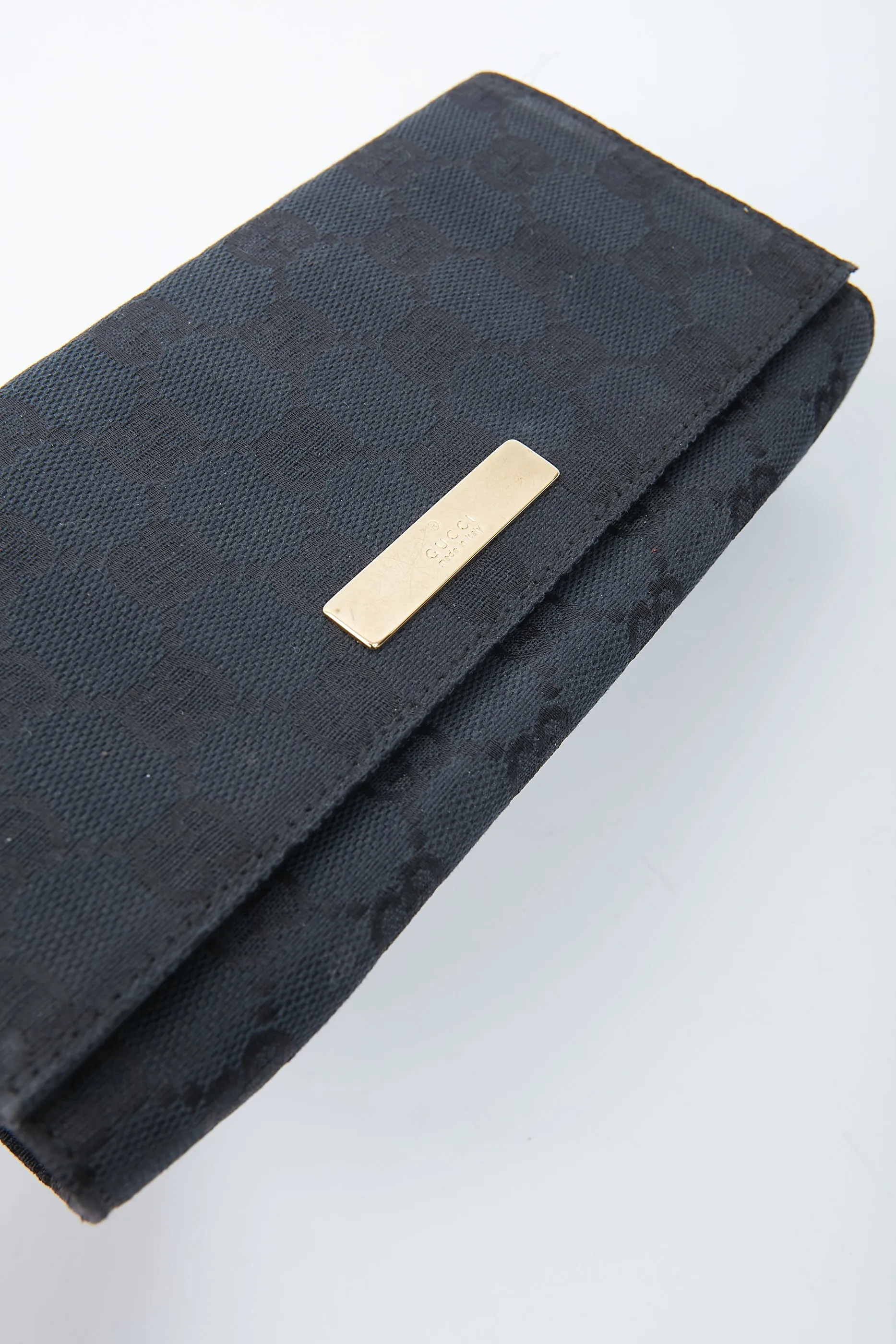 Gucci Black GG Canvas Cosmetic Case