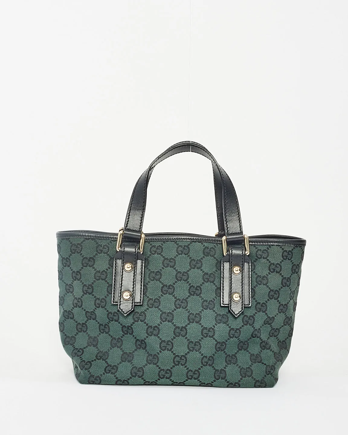 Gucci Green Monogram Canvas Mini Tote Bag