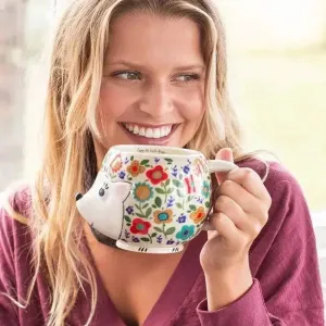 HEDGEHOG FOLK ART COFFEE MUG
