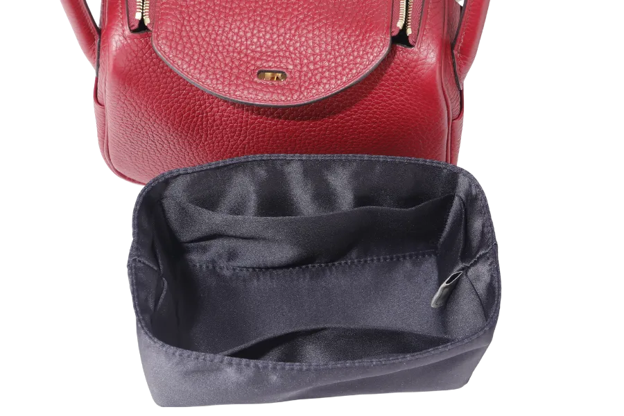 HERMES LINDY MINI 20 STAMP Y (YEAR 2020) ROUGE GRENAT CLEMENCE LEATHER GOLD HARDWARE WITH DUST COVER AND BOX