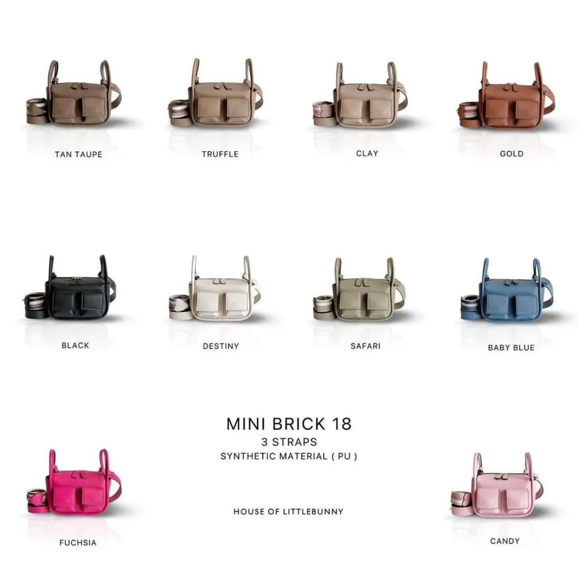 House of Little Bunny Mini Brick PU in Clay