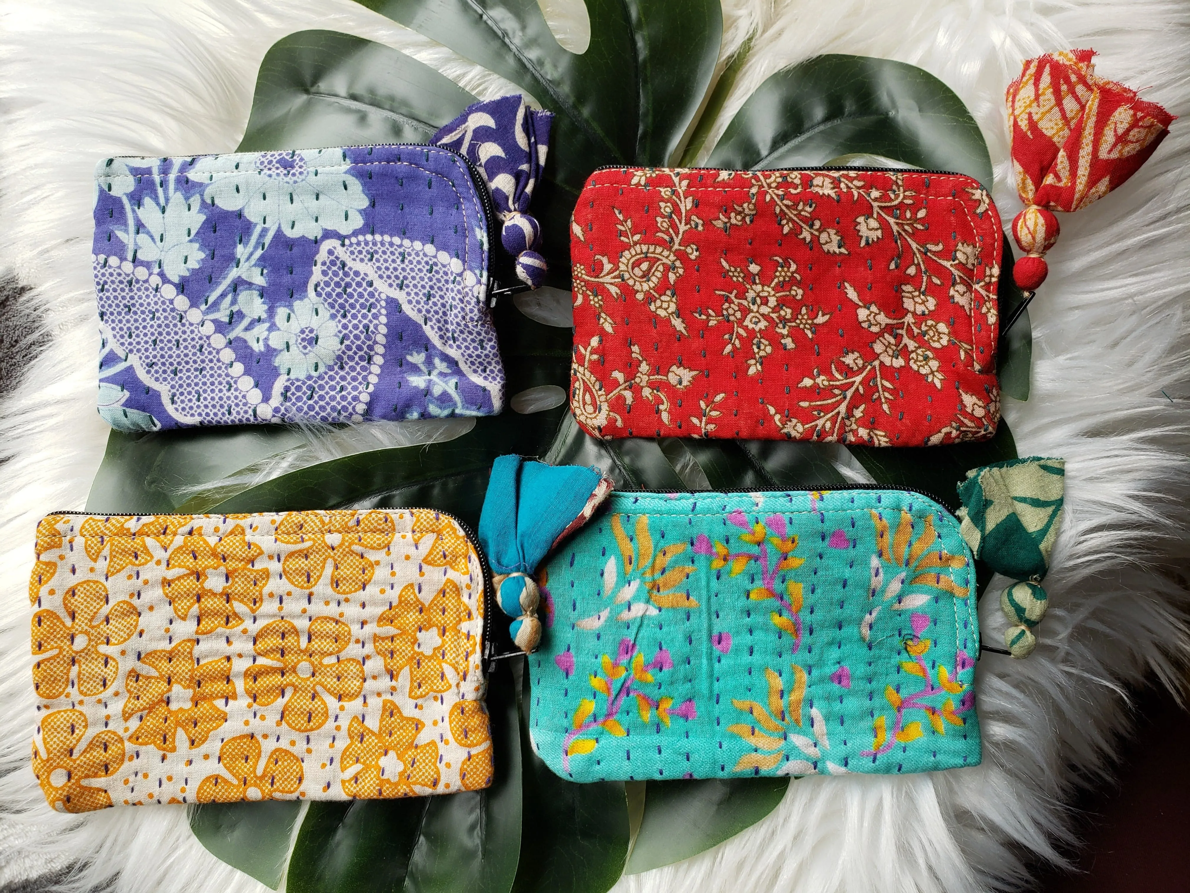Kantha Card Pouch