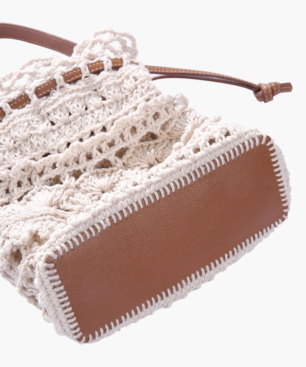 La Rossy Mini in Leather and Crochet