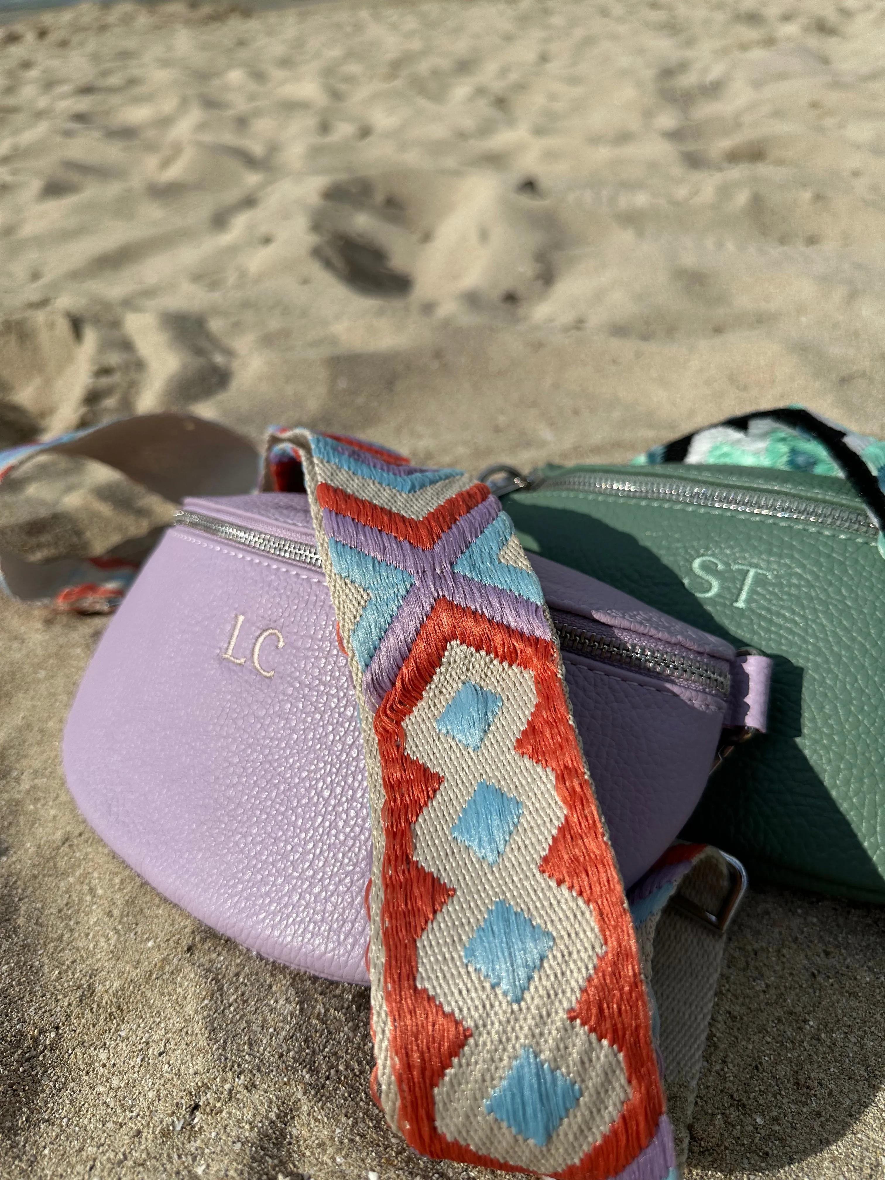 Leather Sling Bum Bag Lavender