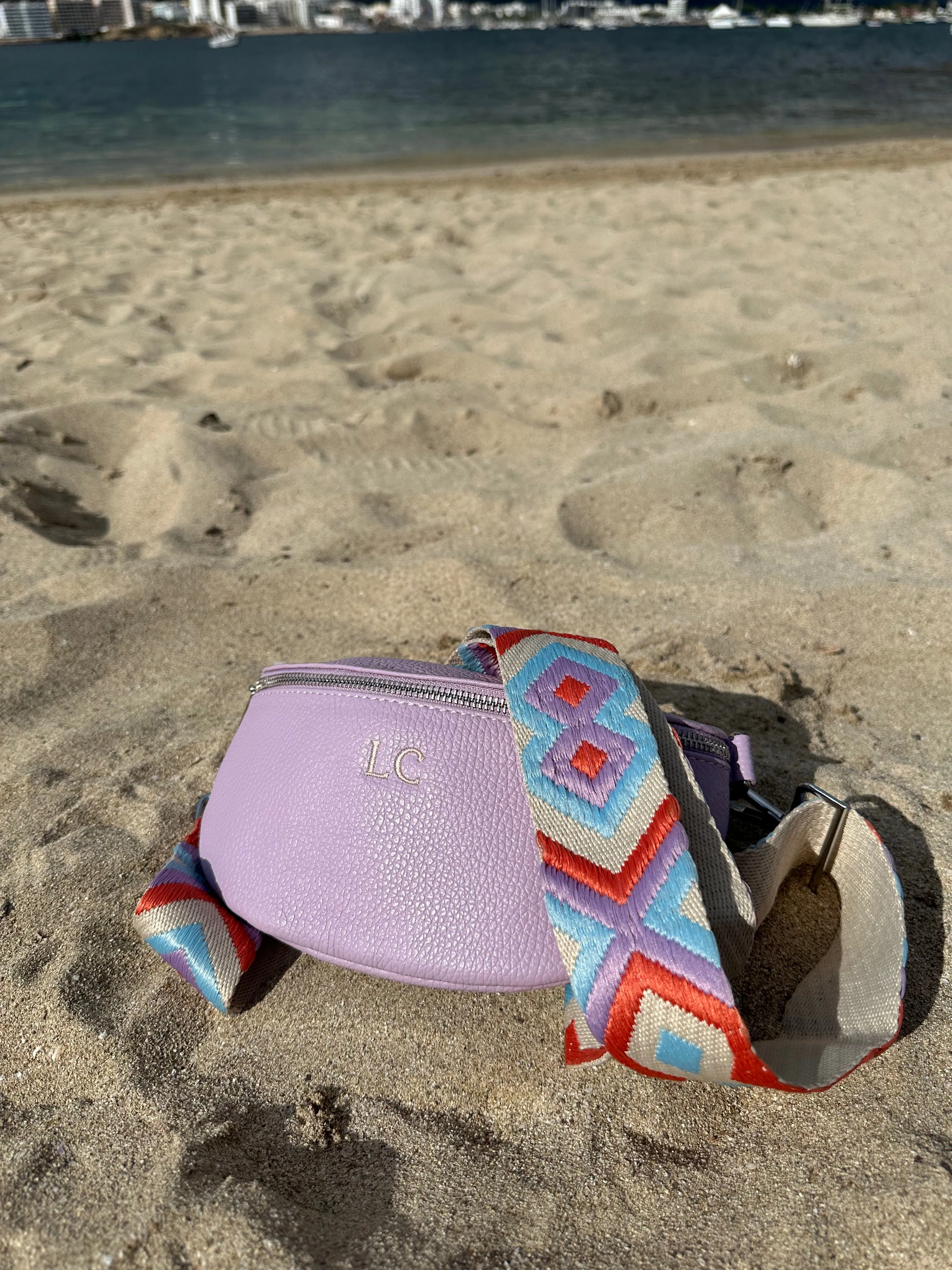 Leather Sling Bum Bag Lavender