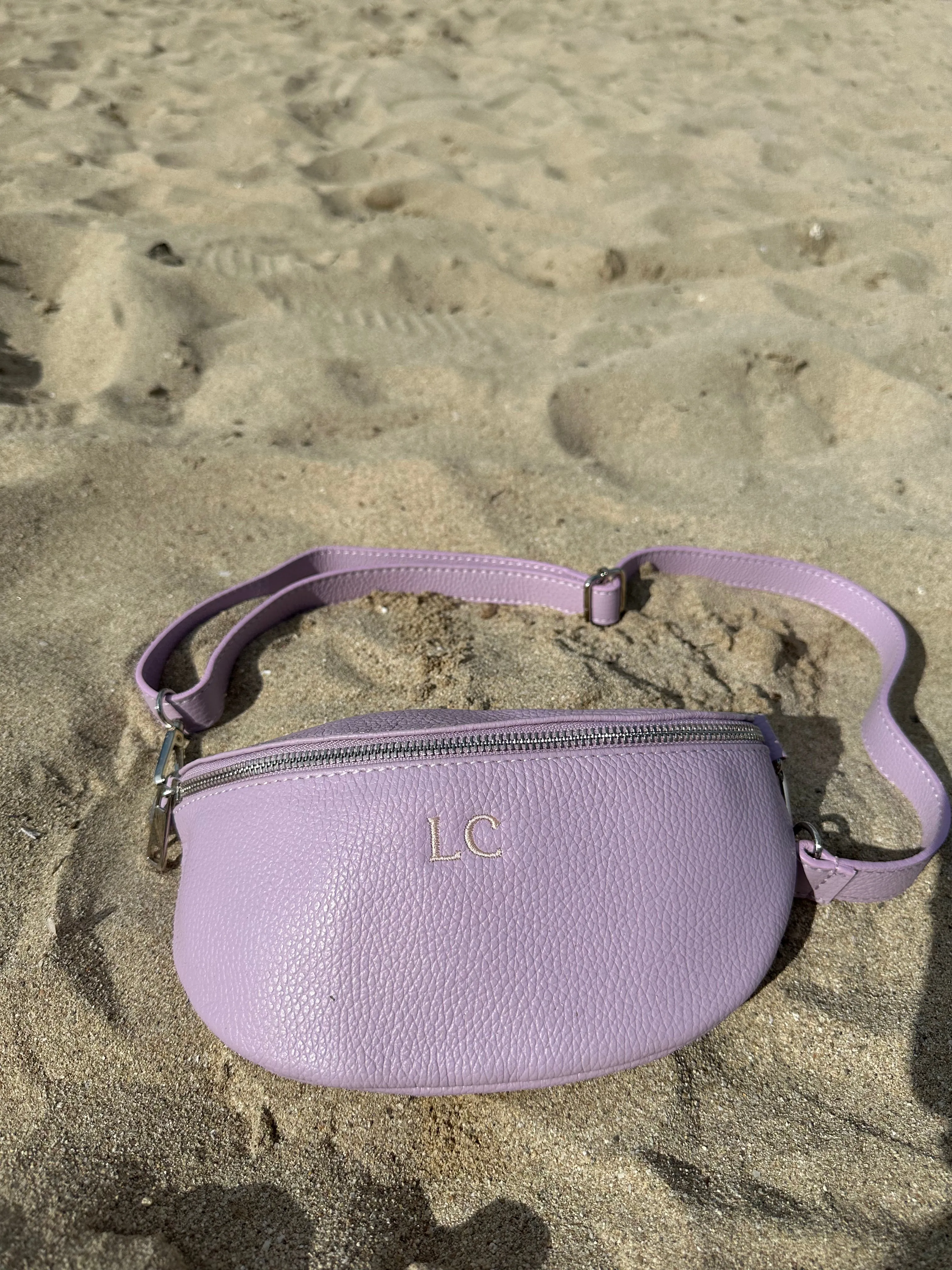 Leather Sling Bum Bag Lavender