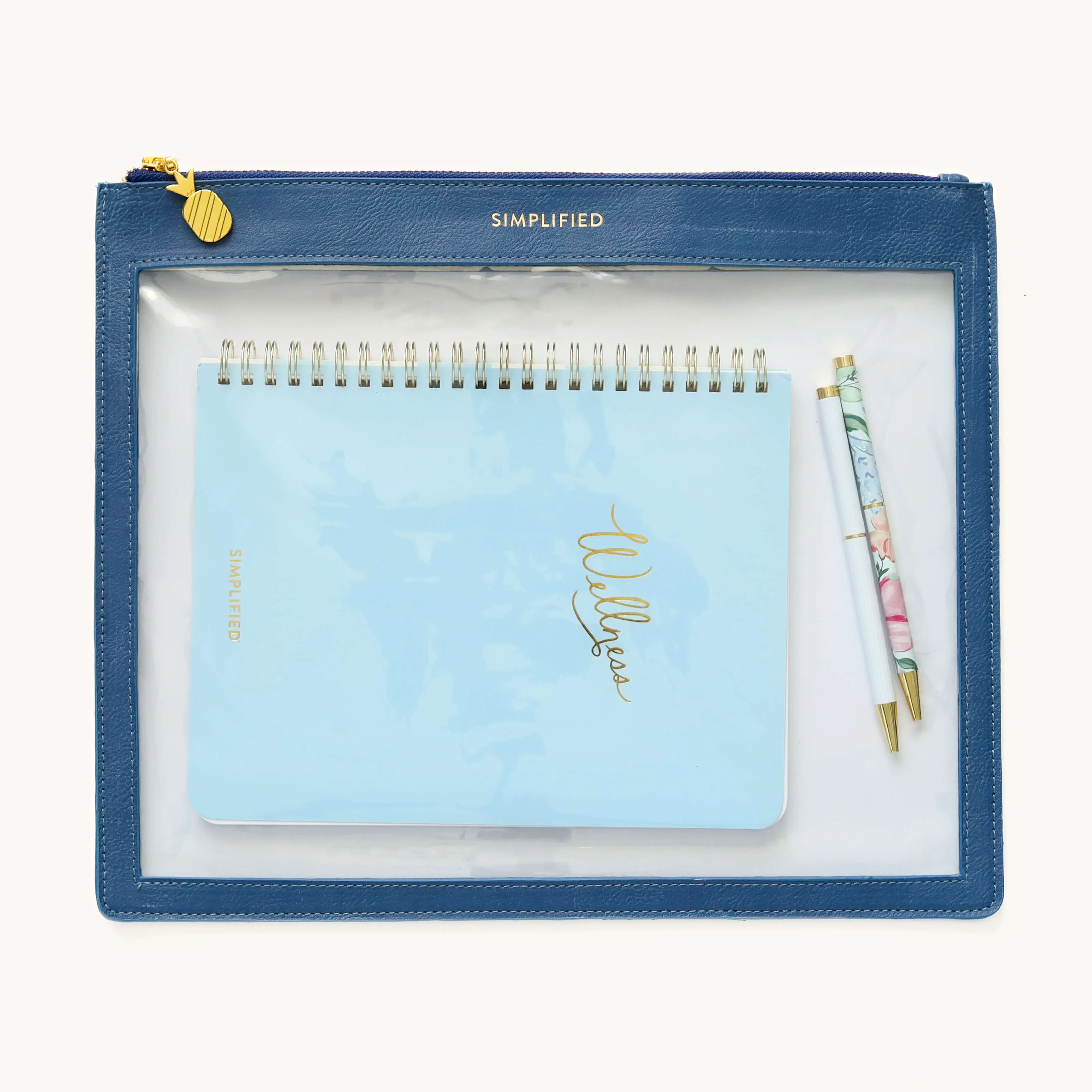 Leatherette Pouch - Navy
