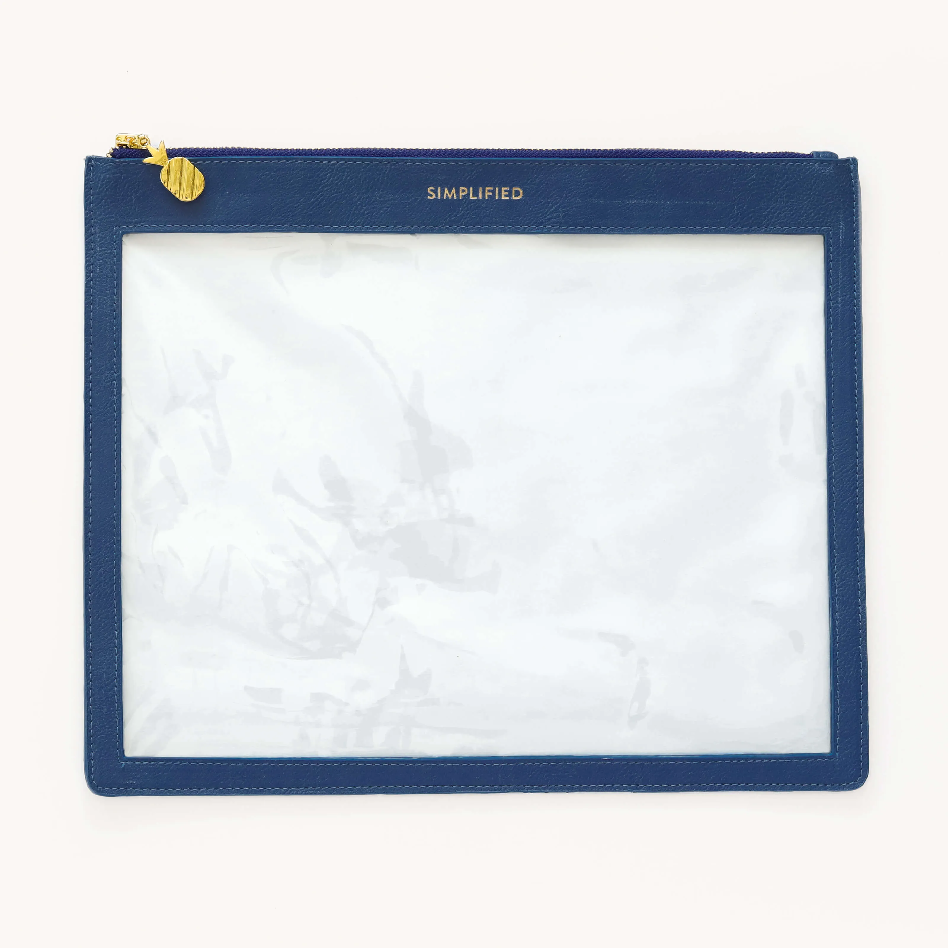 Leatherette Pouch - Navy
