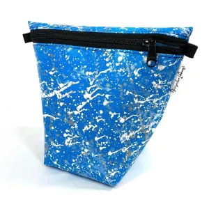 **Limited Release** Banner Zipper Pouch, Pyramid: "Silver Splash"